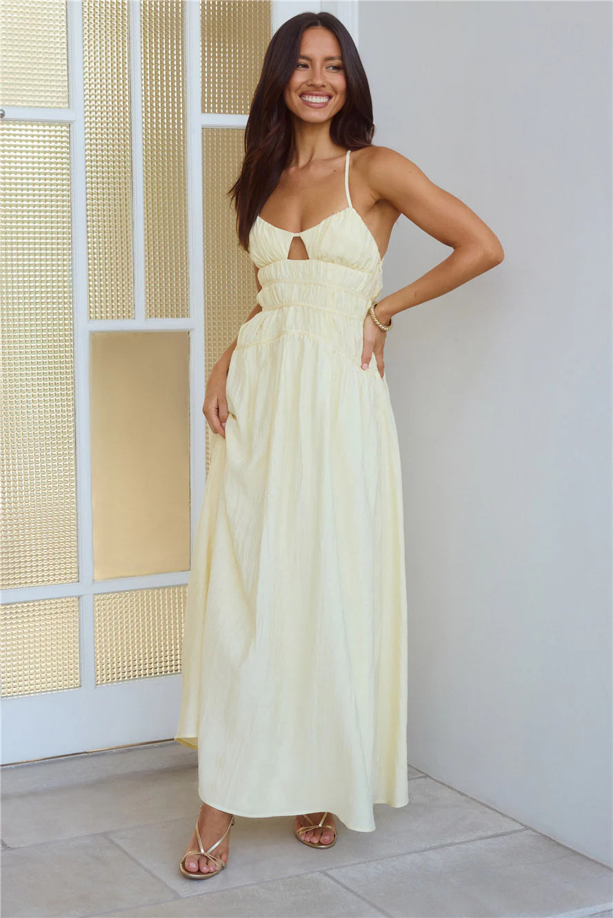 Sunkissed Serenity Maxi Dress Yellow | Hello Molly (US)