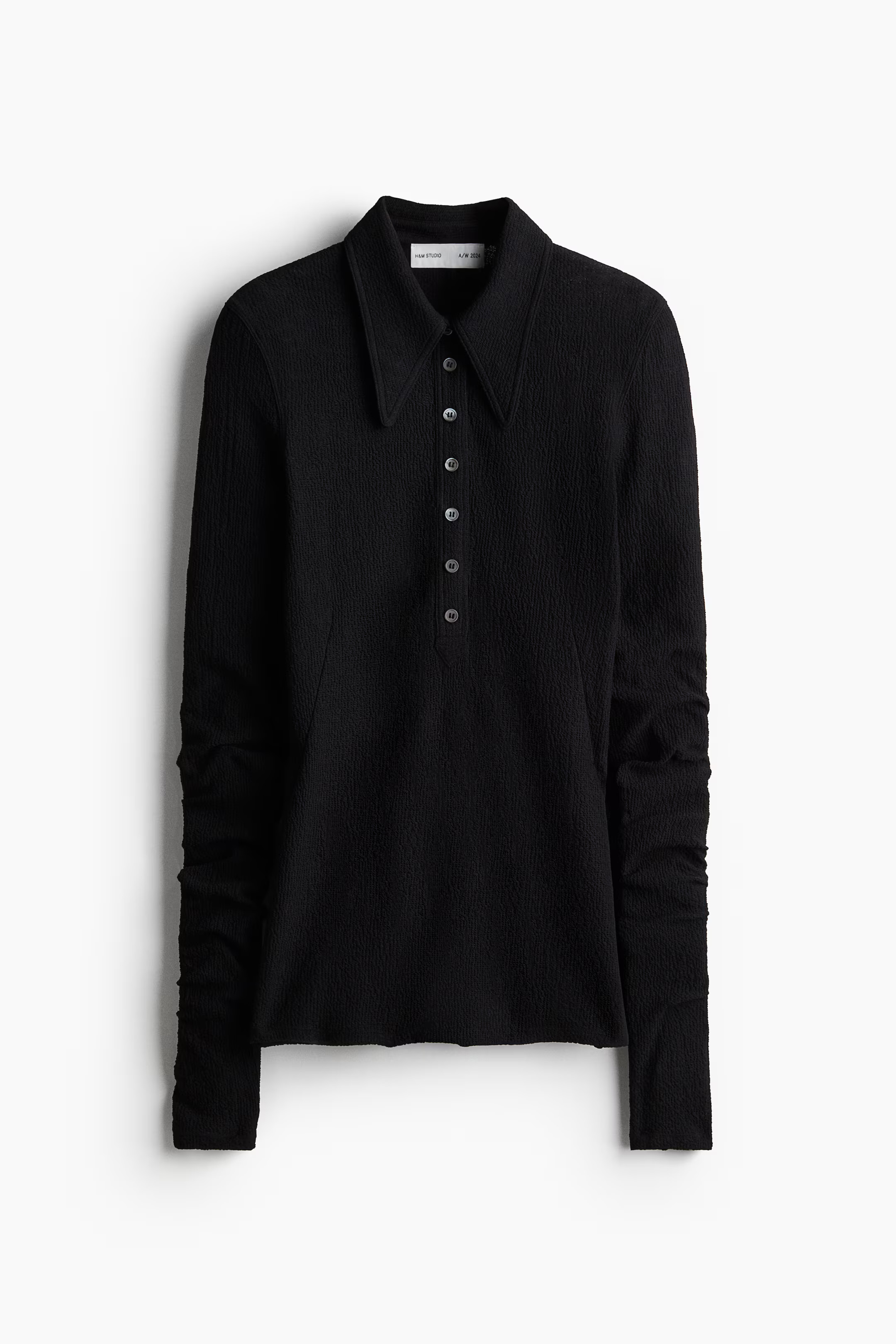 Waffled Top with Button Placket | H&M (US + CA)