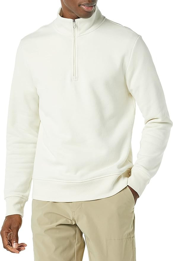Amazon Essentials Men's Long-Sleeve Quarter-Zip Pullover Fleece Sweatshirt | Amazon (US)