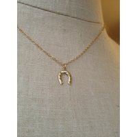 Tiny Horseshoe, Gold Horseshoe Necklace, Good Luck Charm, Bridesmaid Jewelry, Graduation Gift, Lucky Gift | Etsy (US)