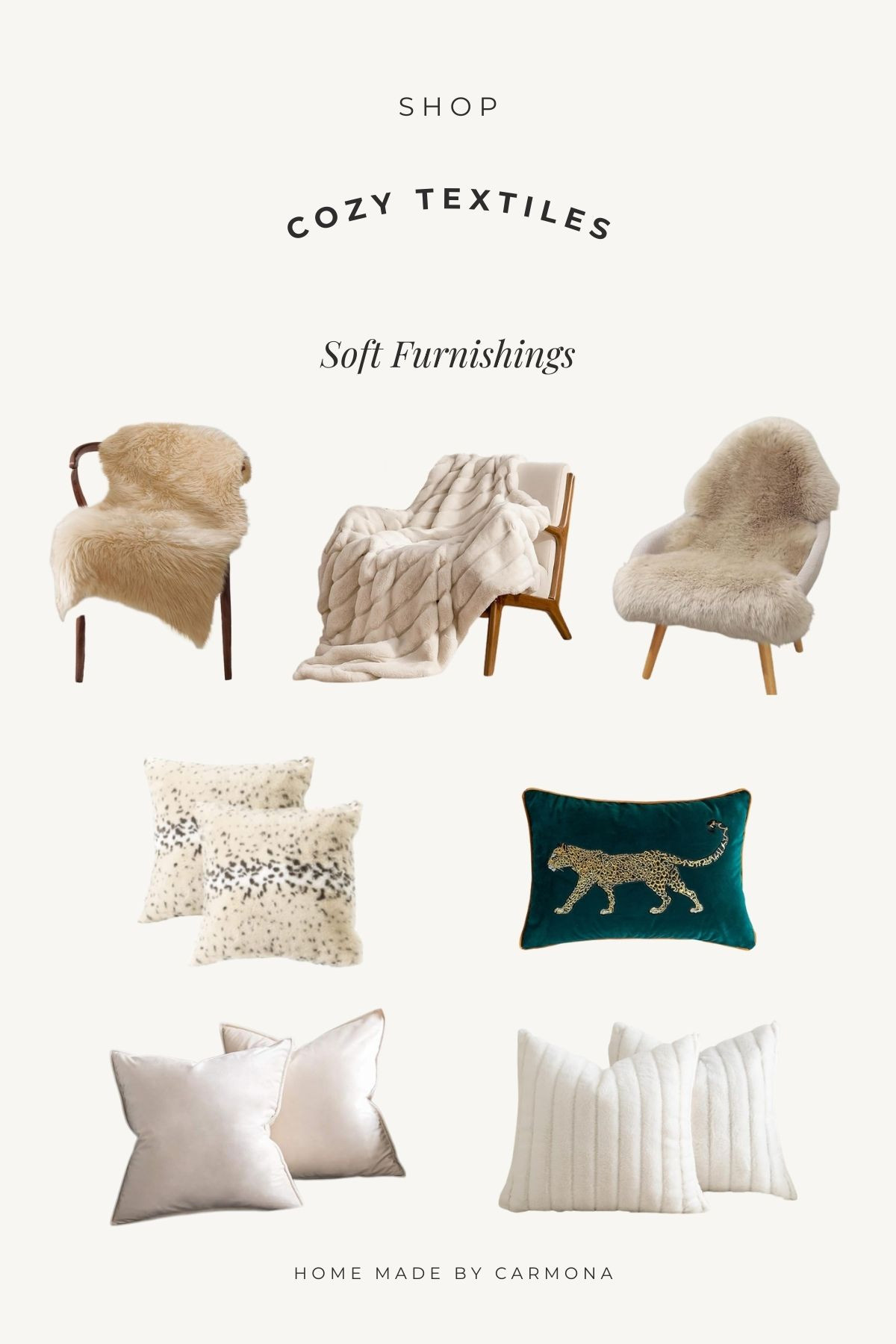 Cozy textiles for a soft landing | Create a warm comfortable space by adding these soft goods to your sofa and seating area | Fluffy throws, fur rugs, soft throw pillows, and more. 

 #LTKHome