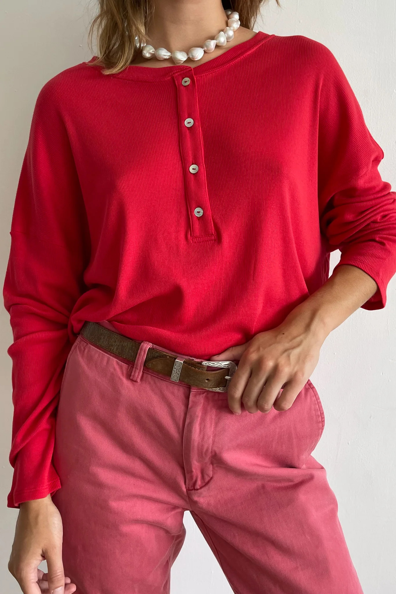 rib henley long sleeve | DONNI.