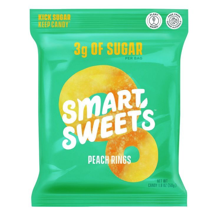SmartSweets Valentine's Peach Rings Sour Gummy Candy - 1.8oz | Target