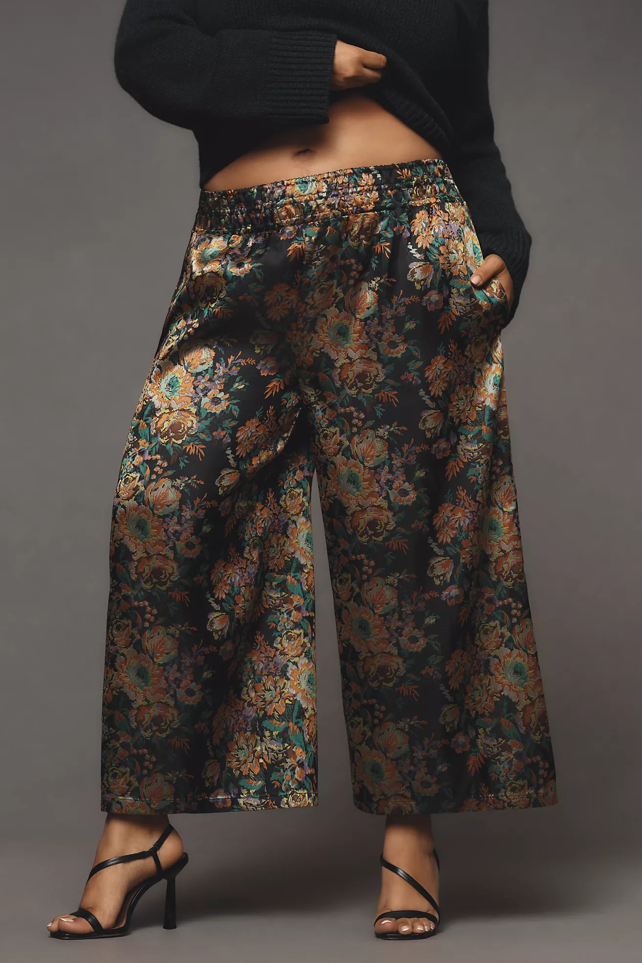 The Somerset Pull-On Pants: Cropped Jacquard Edition | Anthropologie (US)