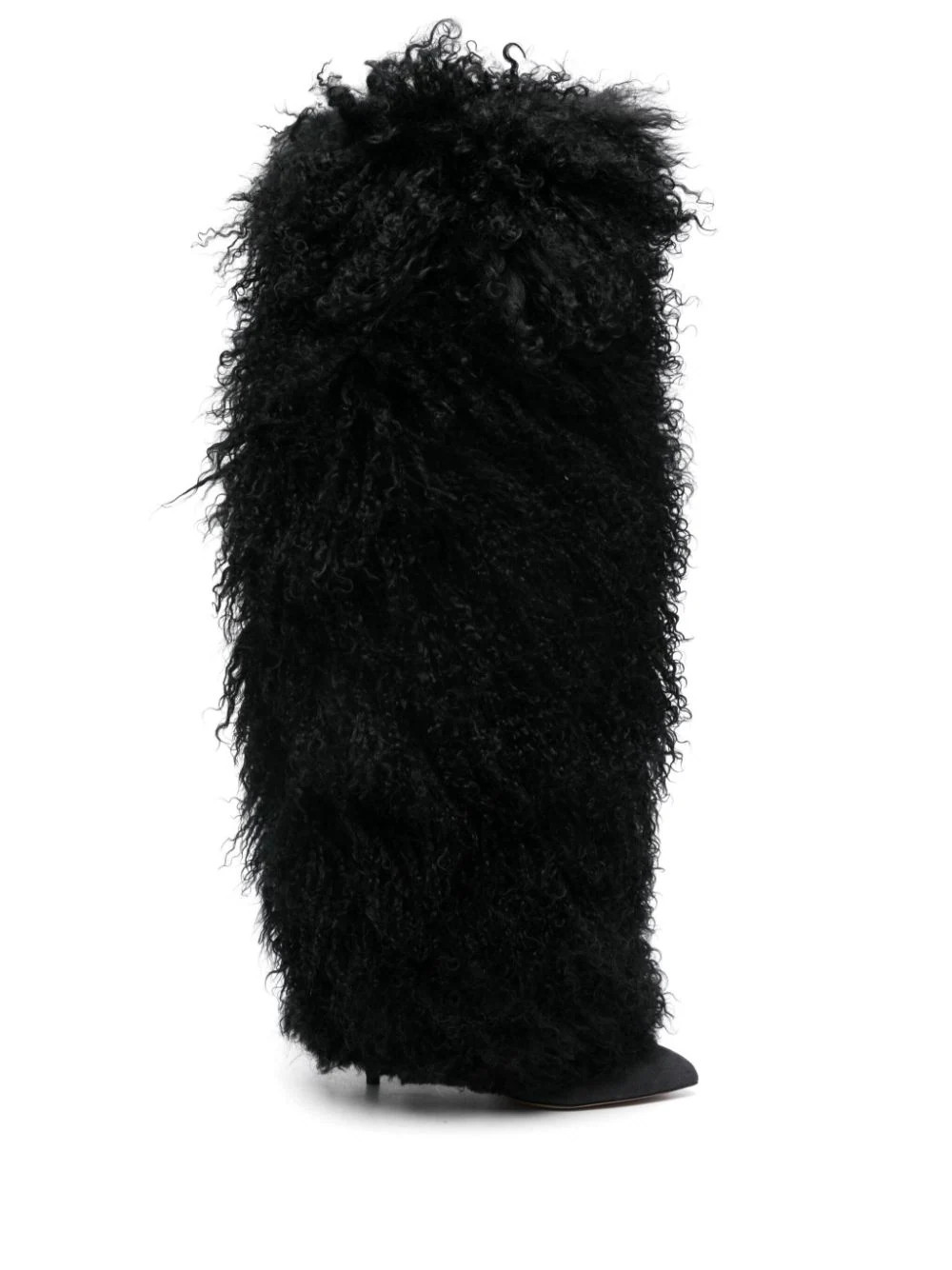 Paris Texas 105mm Furry boots - Black | Farfetch Global