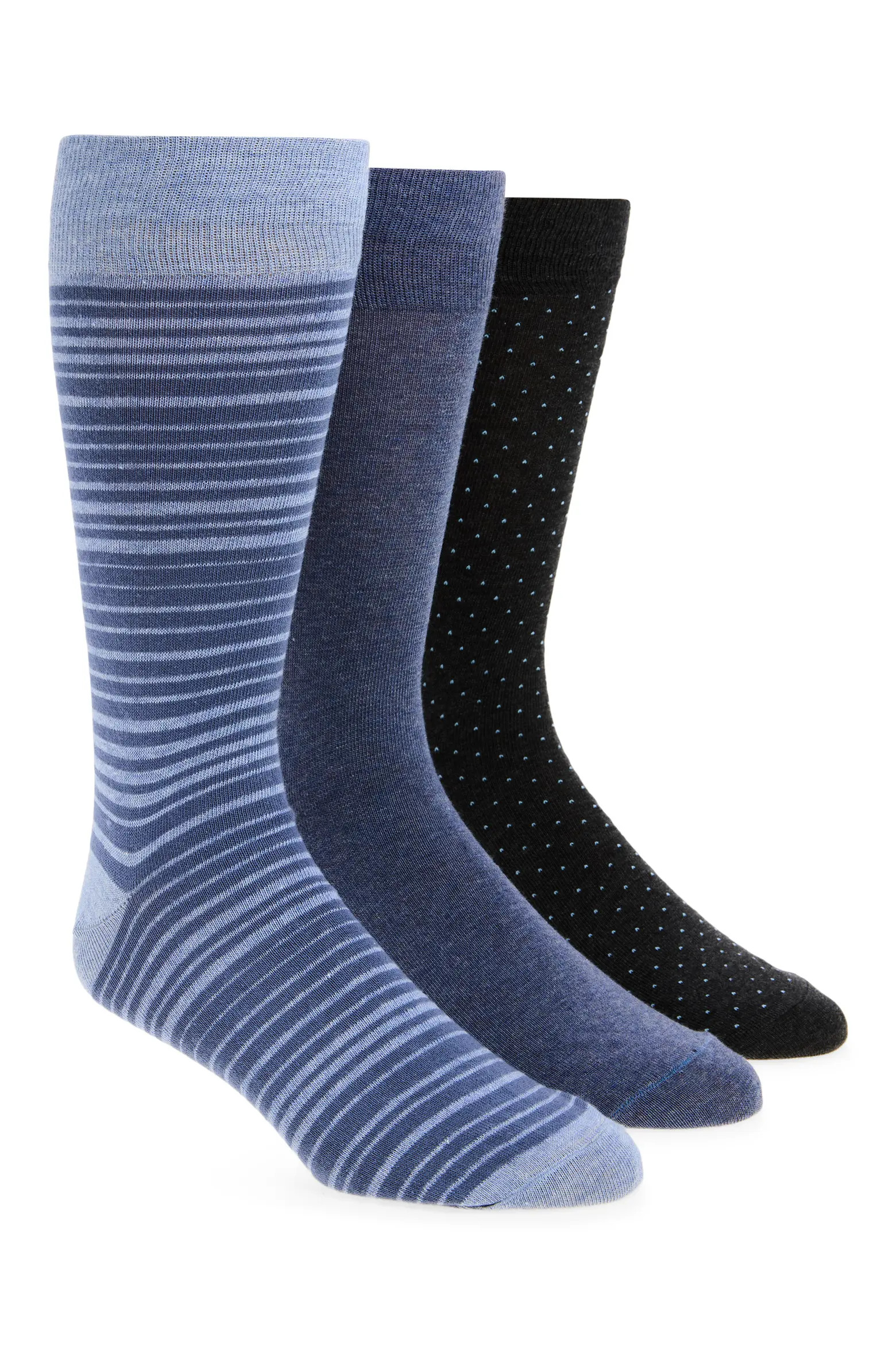Assorted 3-Pack Combed Cotton Blend Dress Socks (Men) | Nordstrom | Nordstrom