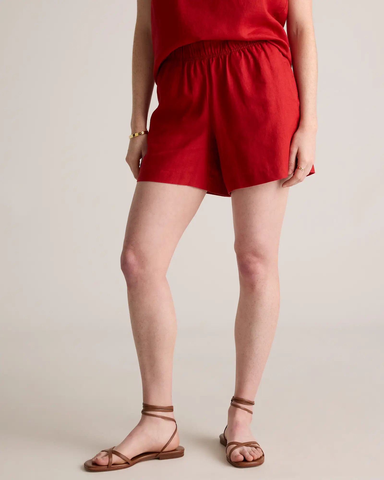 100% European Linen High Waisted Shorts | Quince