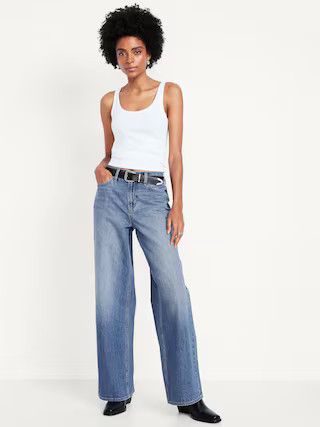 Mid-Rise Wow Baggy Wide-Leg Jeans | Old Navy (US)