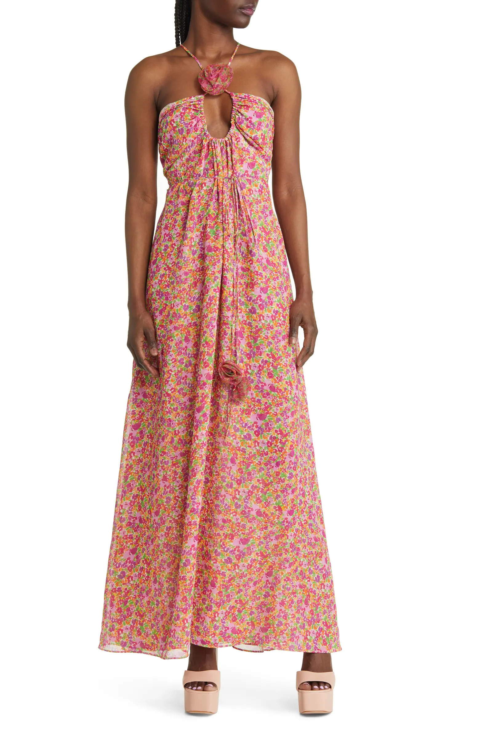 Suzette Floral Chiffon Maxi Dress | Nordstrom