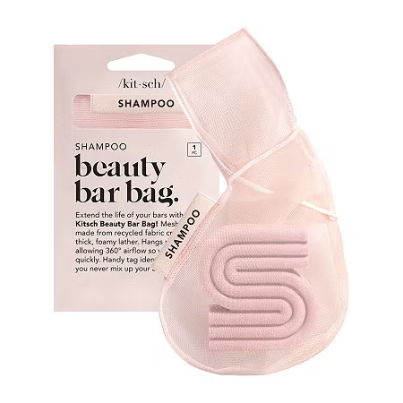Kitsch Rpet Bottle Free Beauty Bar Shampoo Bag Blush, One Size, Pink | JCPenney