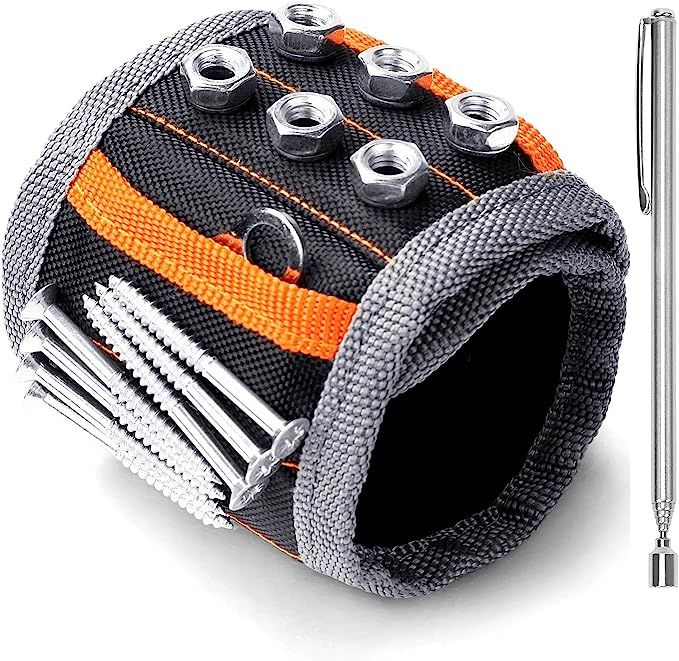 HORUSDY Magnetic Wristband, for Dad, with Strong Magnets for Holding Screws, Nails, Drilling Bits... | Amazon (US)