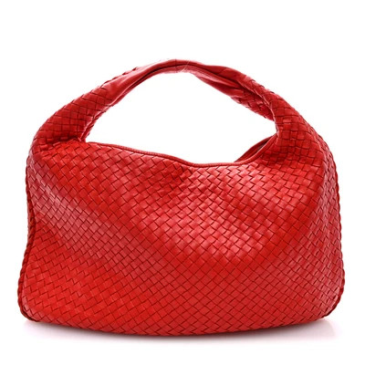Bottega Veneta Nappa Intrecciato Large Veneta Hobo Corniola | FASHIONPHILE (US)