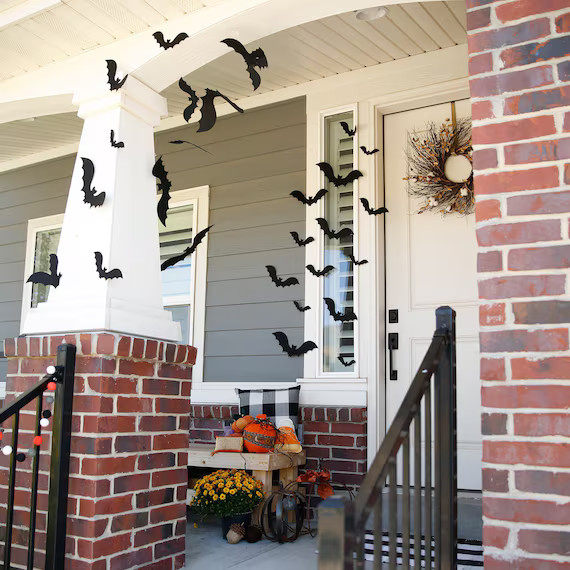 SALE! Felt bats 12/set - 4 sizes! Use in all kinds of decor! Indoor-Outdoor fabric bats, hallowee... | Etsy (US)