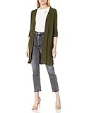 Star Vixen Women's Long Sleeve Lightweight Mesh Open Cardigan, Olive Solid, S | Amazon (US)