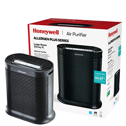 Honeywell AllergenPlus HEPA Air Purifier, Airborne Allergen Reducer for Large Rooms, Reduces Allergens, Smoke, Wildfire Smoke, Pollen, Pet Dander and More, Black, HPA200 | Amazon (US)