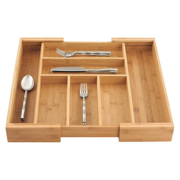 Expandable Bamboo Silverware Tray | The Container Store