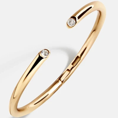 Clara Classic Bezel Cuff - Gold/Pavé | BaubleBar