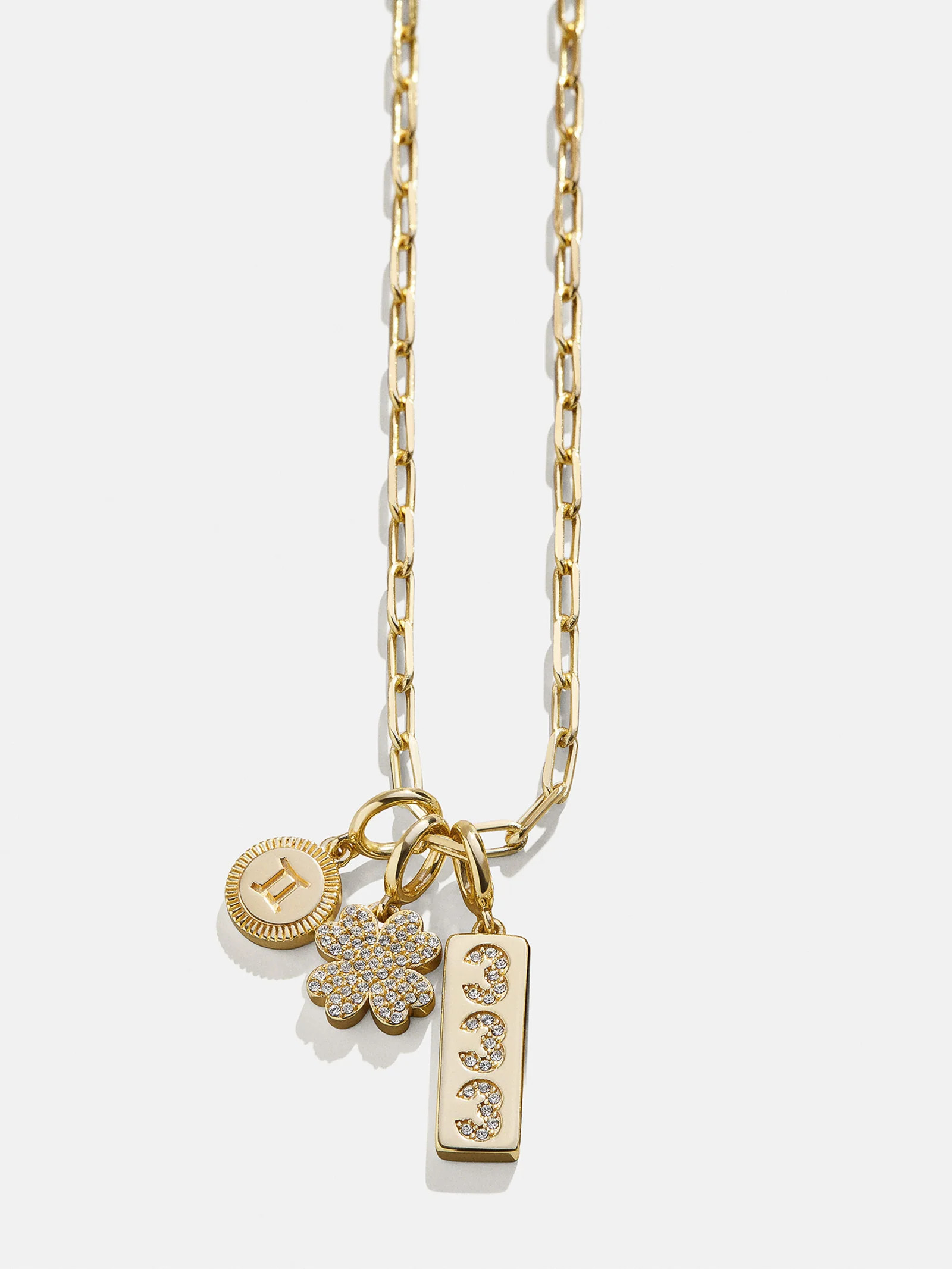 Cluster Charm Necklace - Paperclip Chain | BaubleBar