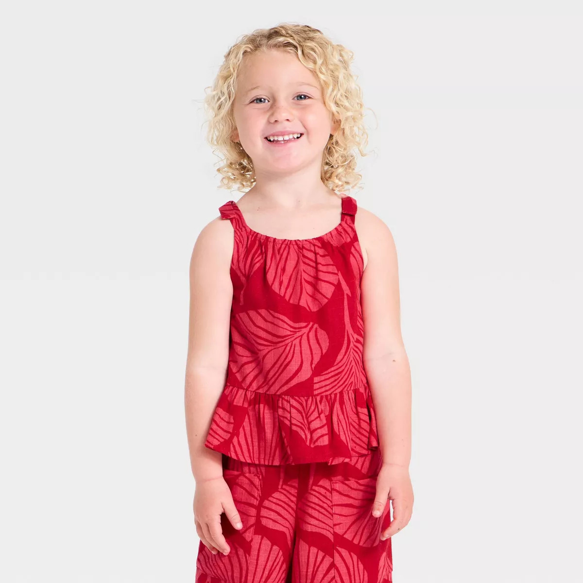 Toddler Girls' Bow Strapped Set - Cat & Jack\u2122 Coral 12M | Target