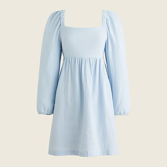Squareneck cozy gauze dress | J. Crew US