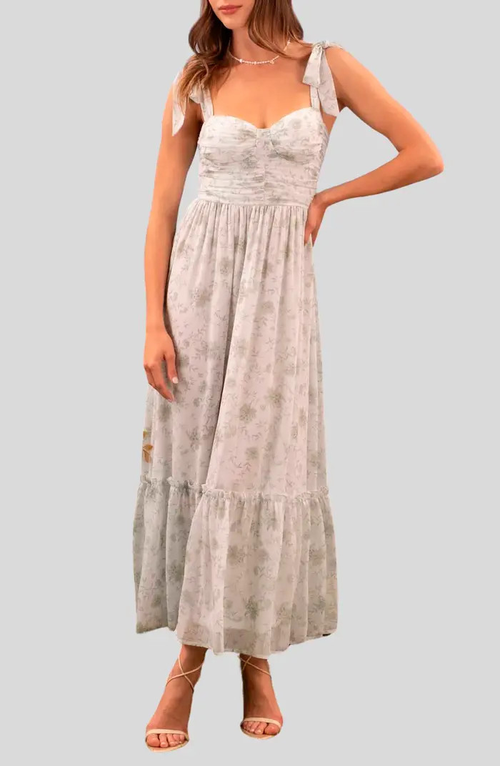 Blu Pepper Shoulder Tie Midi Dress | Nordstromrack | Nordstrom Rack