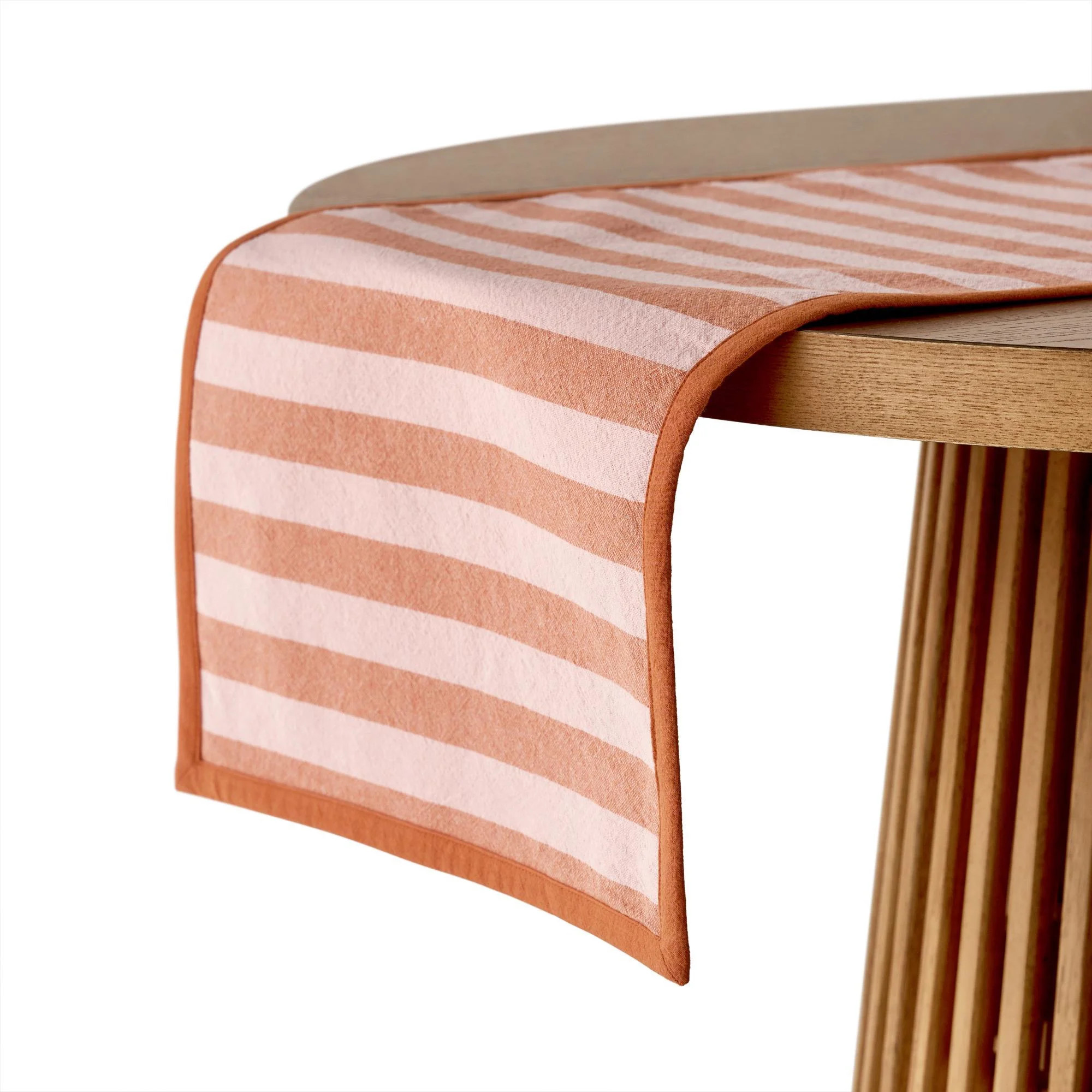 Beautiful Yarn Dyed Stripe Table Runner by Drew Barrymore, Coral Rose, 72"W x 14"L | Walmart (US)