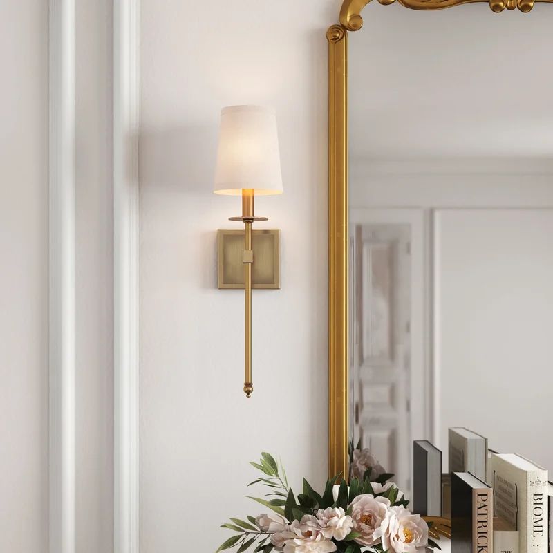 Jillian 1 - Light Dimmable Warm Brass WallchiereSee More by Kelly Clarkson HomeRated 4.8 out of 5... | Wayfair Professional