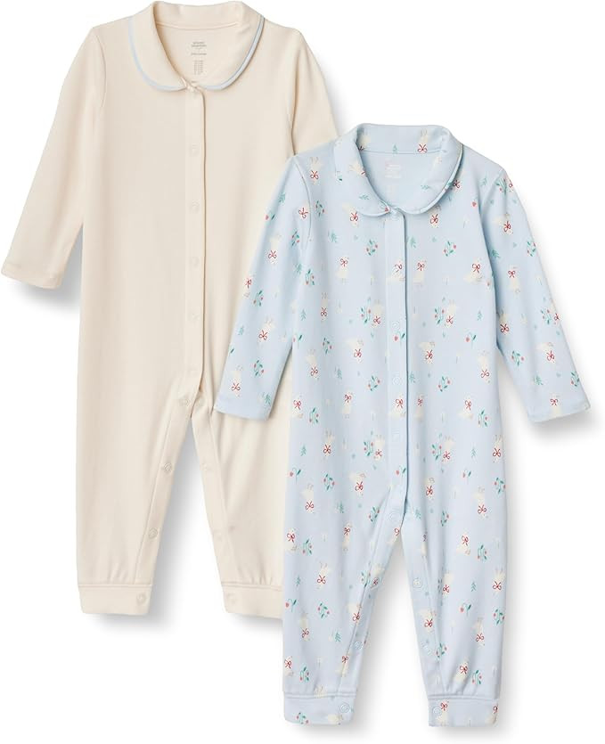 Amazon Essentials x Sofia Grainge Unisex Babies' Cotton Footless Sleepsuit, Pack of 2 | Amazon (US)