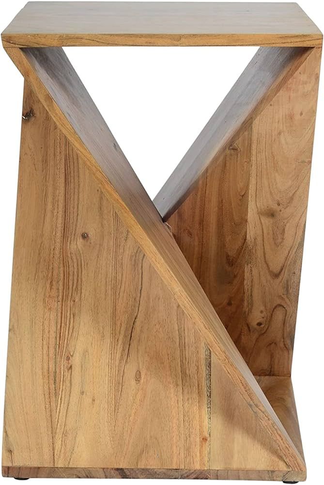 Solid Mango Wood Angled 24" Tall Mid-Century Modern Jasper Table Pre-Assembled | Amazon (US)