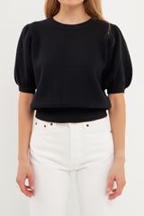 Short Puff Sleeve Knit Top | OBJECTRARE