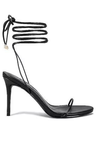 FEMME LA 3.0 Barely There Lace Up Heel in Black. - size 9 | Revolve Clothing (Global)