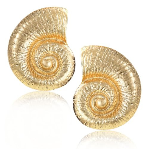 Palotay Seashell Earrings Gold Shell Earrings for Women Gold Silver Pearl Dangle Shell Earring Studs for Summer Ocean Bohomian Exaggerated Earrings Jewelry Gifts Gold | Amazon (US)