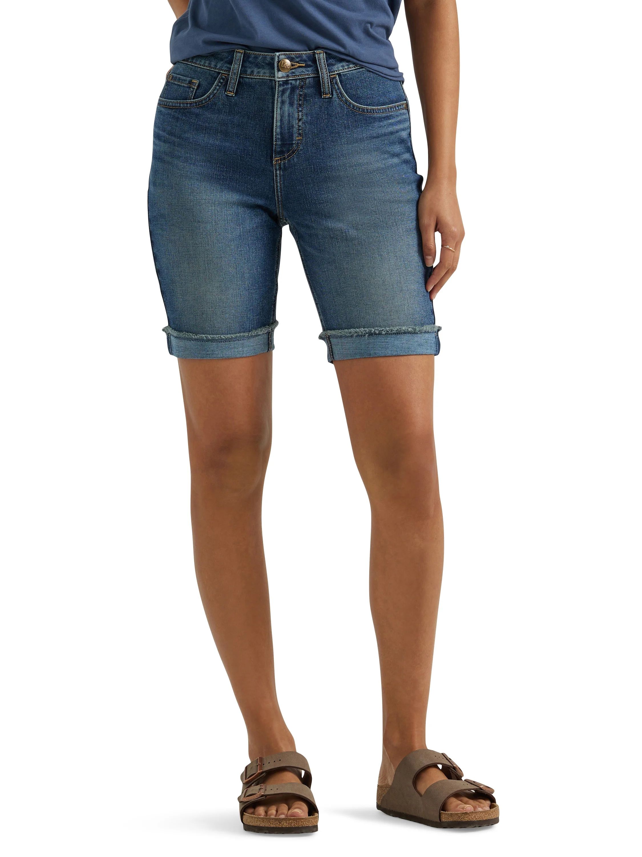 Lee Women's Mid Rise Cuffed Bermuda Shorts | Walmart (US)