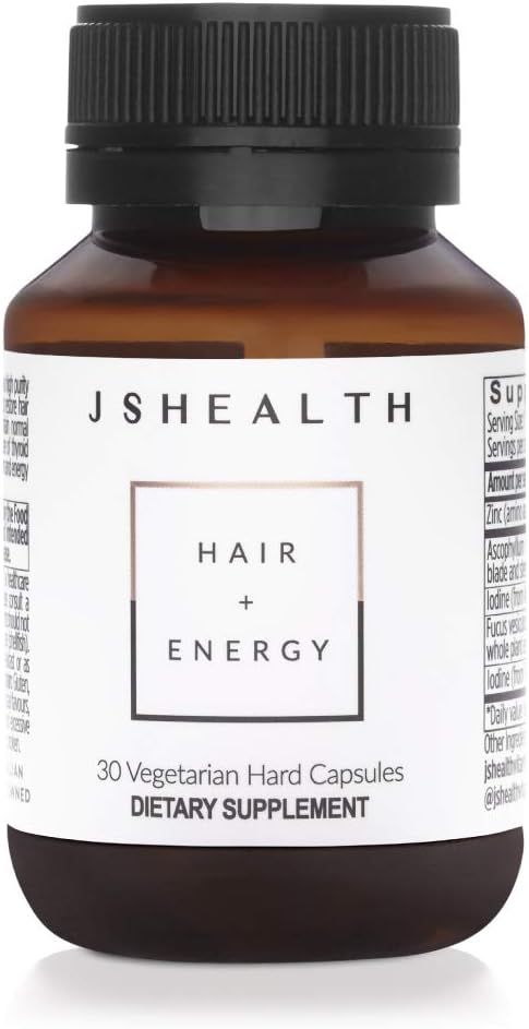 JSHealth Vitamins Hair and Energy Formula | Hair Vitamins for Women and Men | Iodine and Zinc Sup... | Amazon (US)