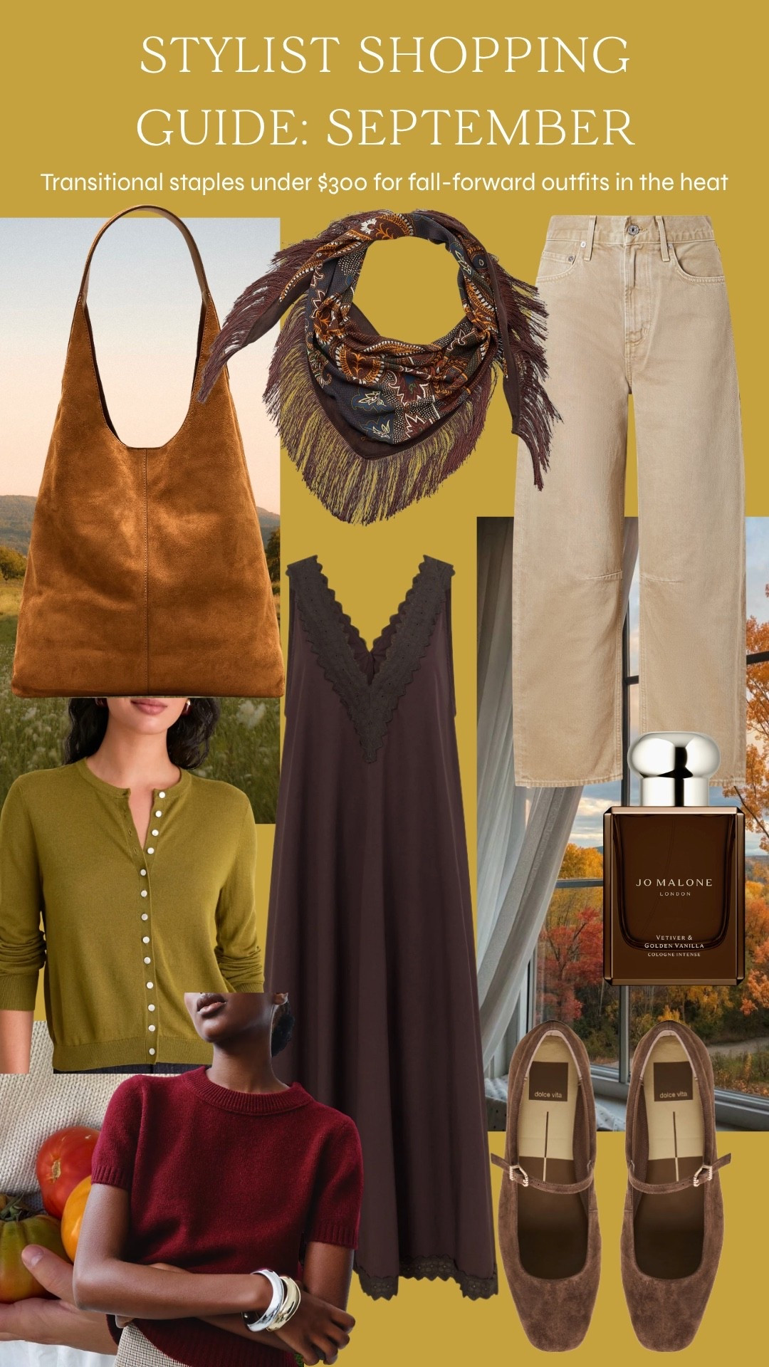 September Shopping Guide! 🍎🍂 7 transitional style staples under $300 that will help your outfits feel more fall-forward when it’s hot out. A rich transitional dress, suede ballets, dark bottoms or jeans, lightweight knits, fall bags, light fall scarves, and a moody fall scent!


Fall shopping, fall staples, fall essentials, early fall outfits, summer to fall outfits, September outfits, September style, September outfit inspiration @Madewell @jcrew @Zara @Anthropologie

#LTKgrwm #LTKootd #LTKSeasonal