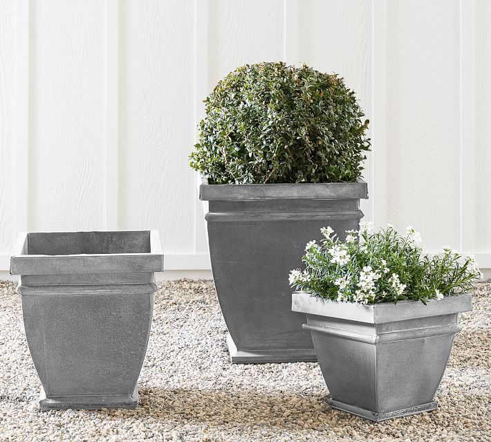 Greyson Zinc Planters | Pottery Barn | Pottery Barn (US)