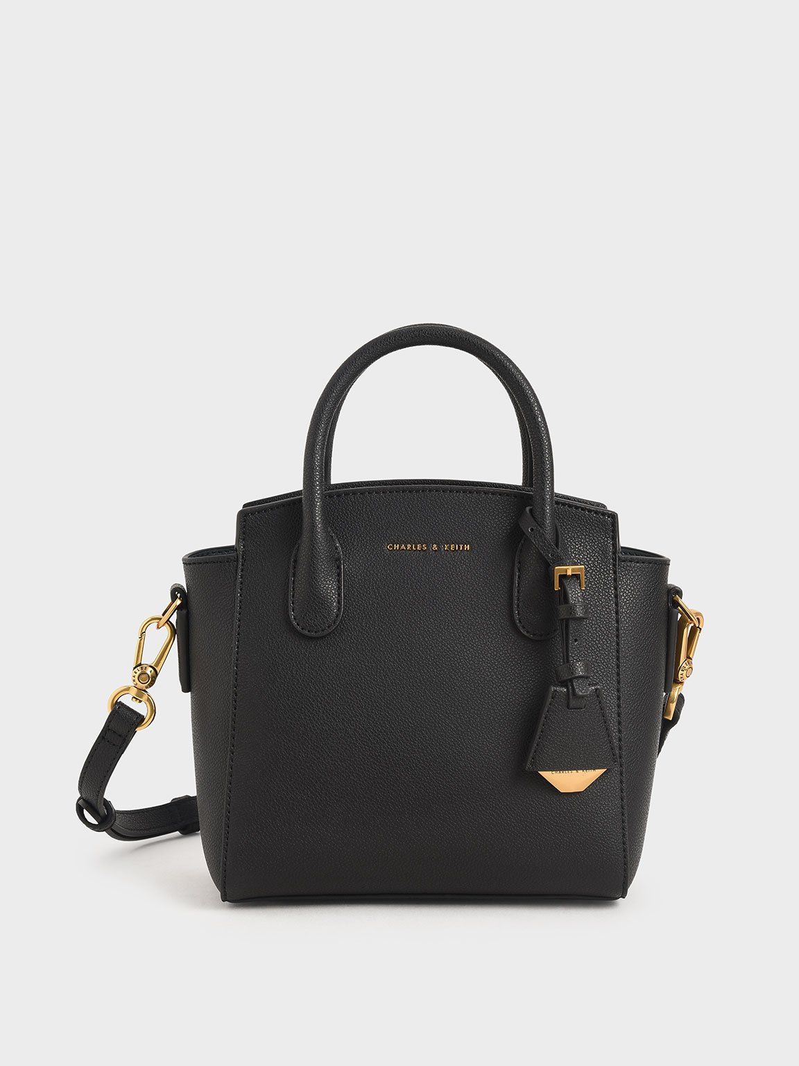 Double Handle Trapeze Tote
- Black | CHARLES & KEITH (US)