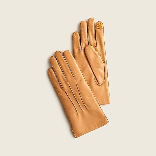 Cashmere-lined leather touchscreen gloves | J.Crew US