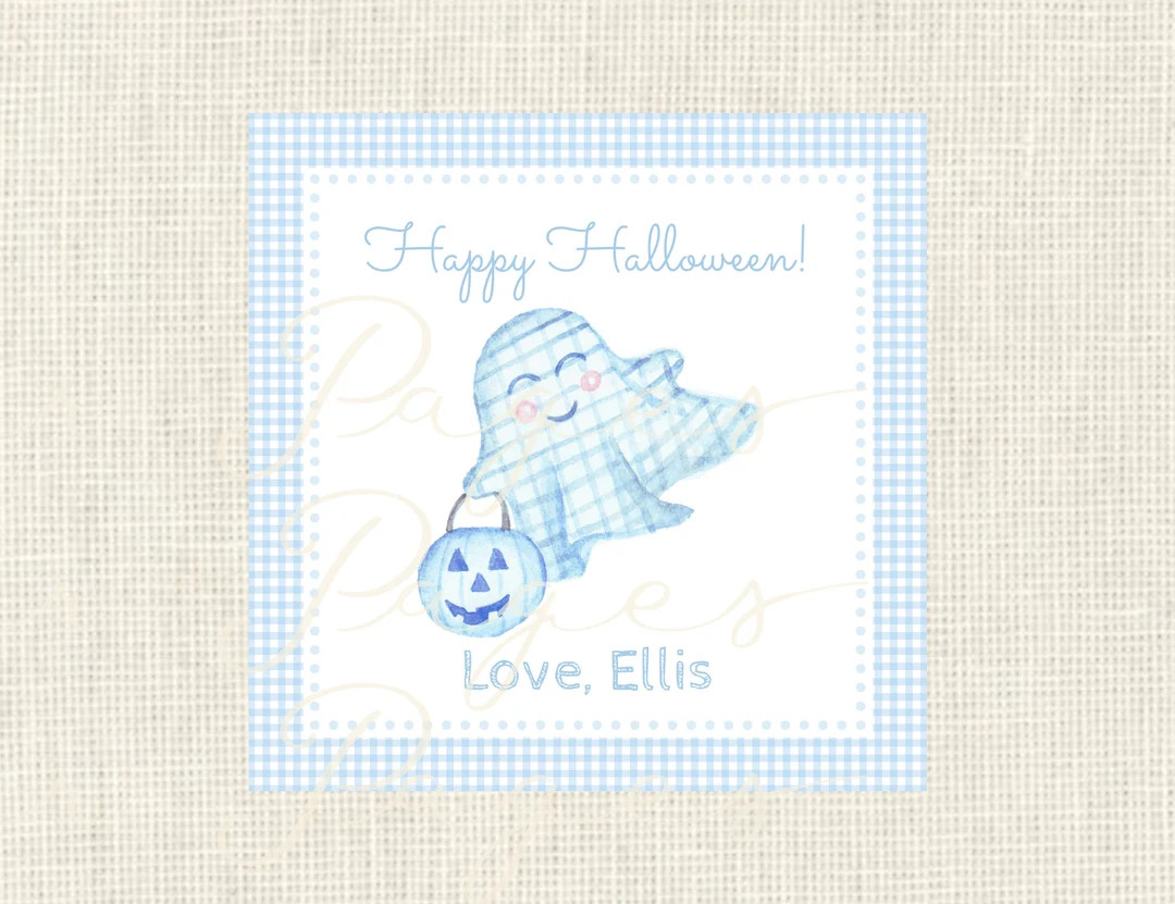 Watercolor Halloween Tags / Kids Tags for Halloween Treat Bags | Etsy (US)