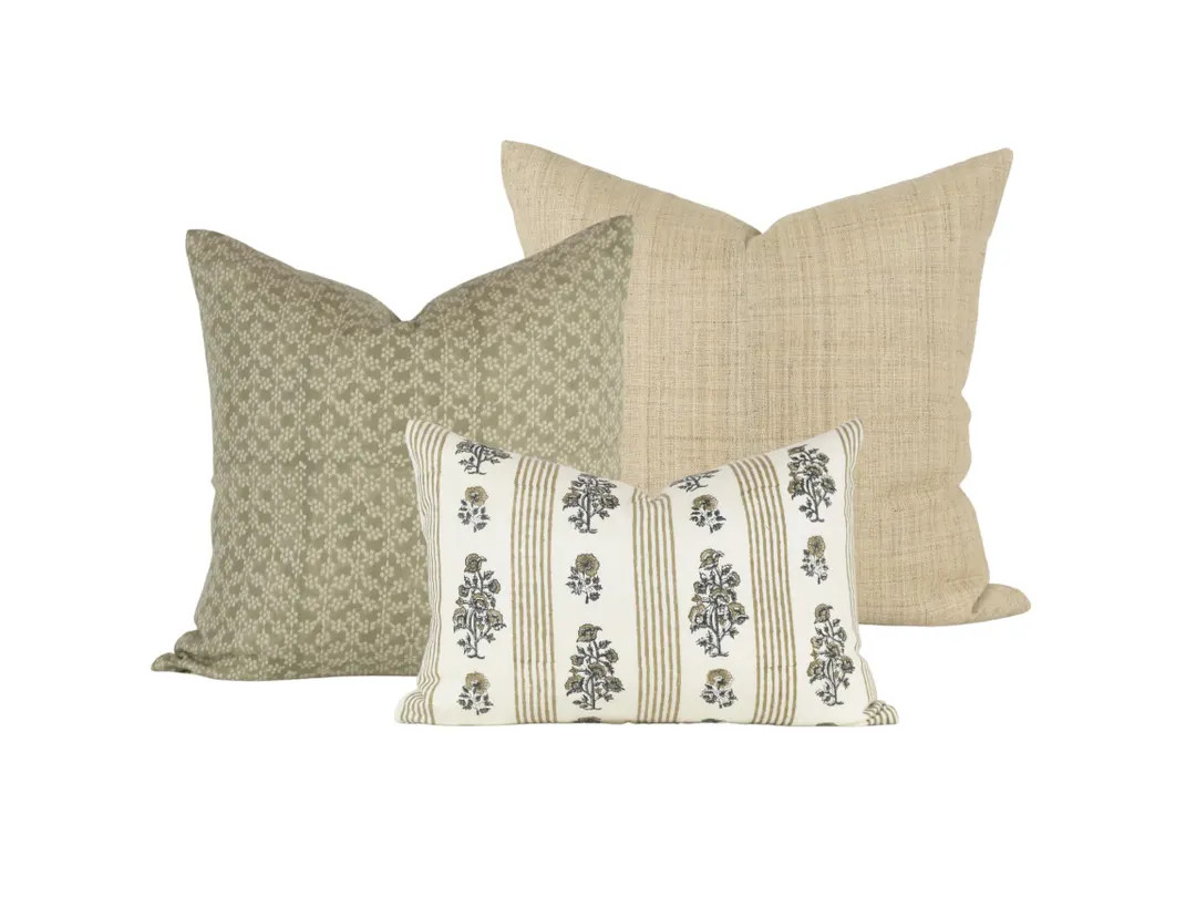 PILLOW COMBO 8 Three Pillow Combo - Earthy neutral pillow, Fall Pillow, Spring pillow, Floral pil... | Etsy (US)