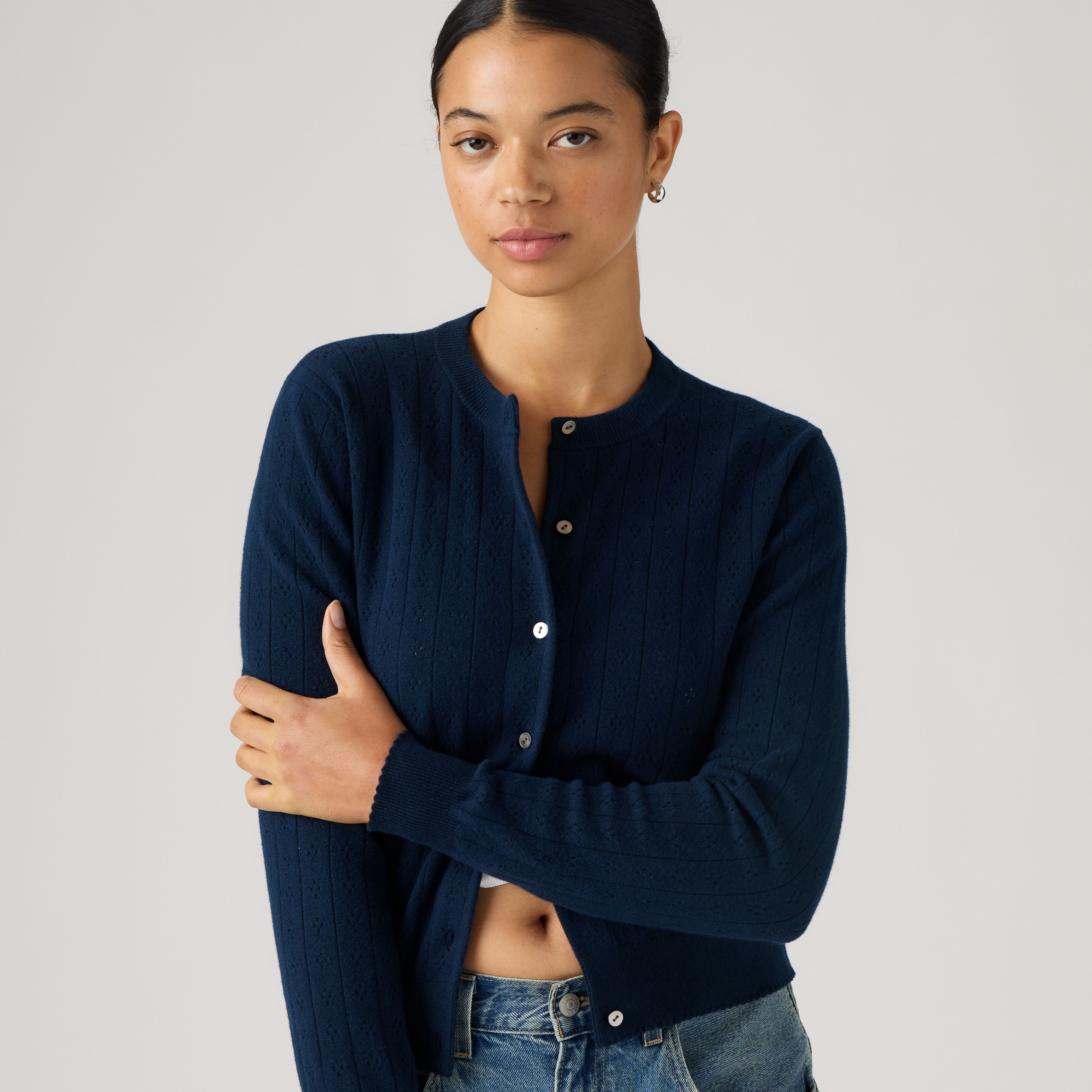 Levi's Supersoft Pointelle Crewneck Cardigan - Women's XXL | Levi's US