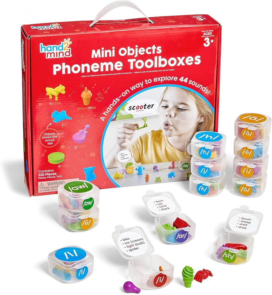 hand2mind Mini Object Phoneme Toolboxes, Speech Therapy Tools, Phonics Manipulatives, Kids Speech... | Amazon (US)