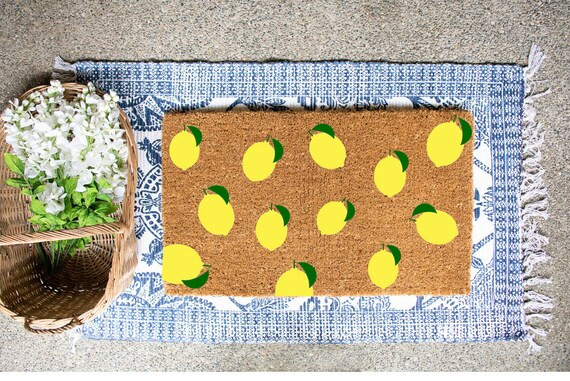 Lemon Welcome Mat  Spring Doormat  Summer Doormat  Lemon | Etsy | Etsy (US)