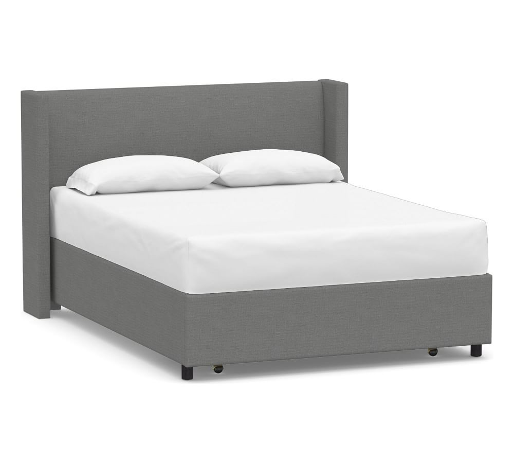 Elliot Shelter Upholstered Footboard Storage Platform Bed | Pottery Barn (US)