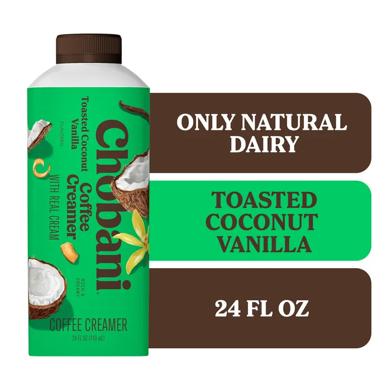 Chobani Dairy Coffee Creamer Toasted Coconut Vanilla 24 fl oz | Walmart (US)
