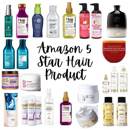 Amazon 5 Star Hair Products. Haircare. Hair. Hair products. Haircare products. Amazon products. Shampoo. Conditioner. Deep conditioner. Hair oil. Leave in conditioner. Hair mask. 

#LTKbeauty #LTKstyletip #LTKunder50