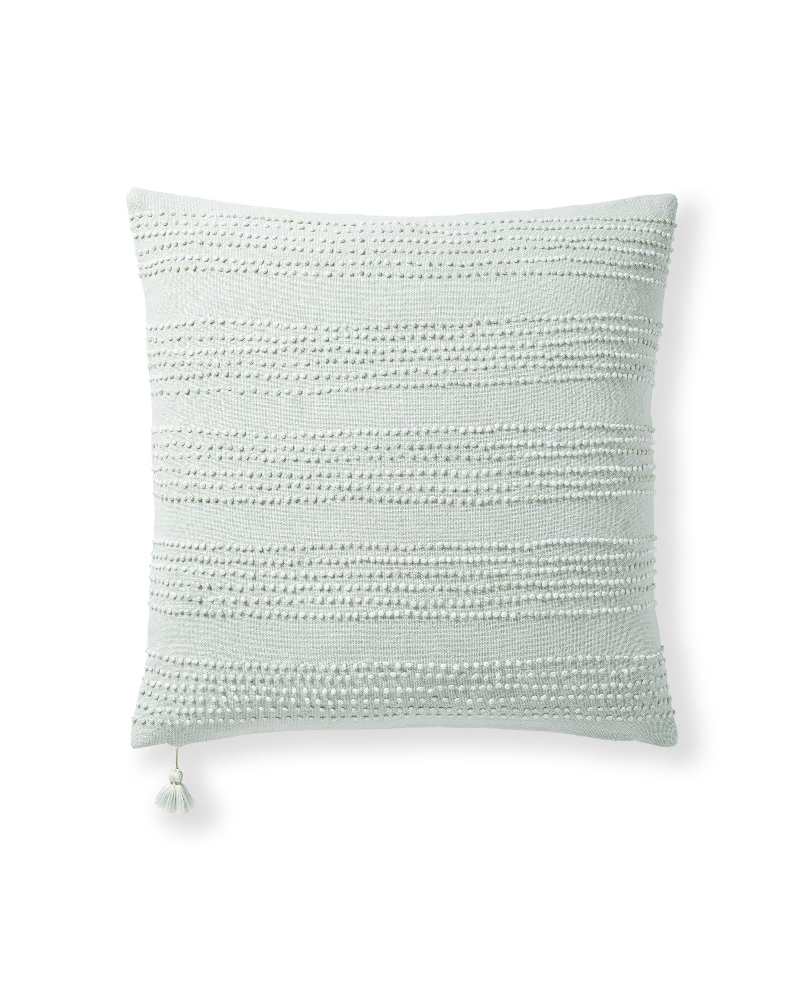 Petite French knots, space dyed for a subtle ombré effect. Solid linen on the reverse. Finished ... | Serena and Lily