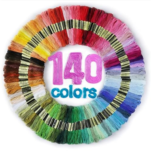 LOVIMAG Embroidery Thread 140pcs Friendship Bracelet String Floss Kit Yarn | Amazon (US)