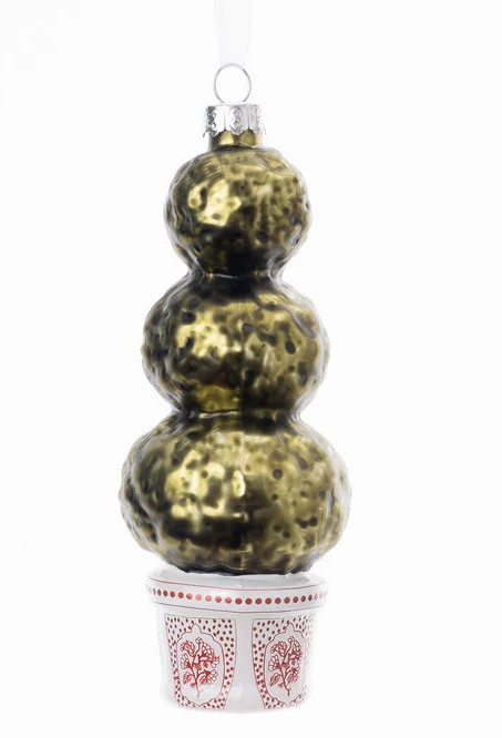 Red Triple Topiary Ornament | The Enchanted Home