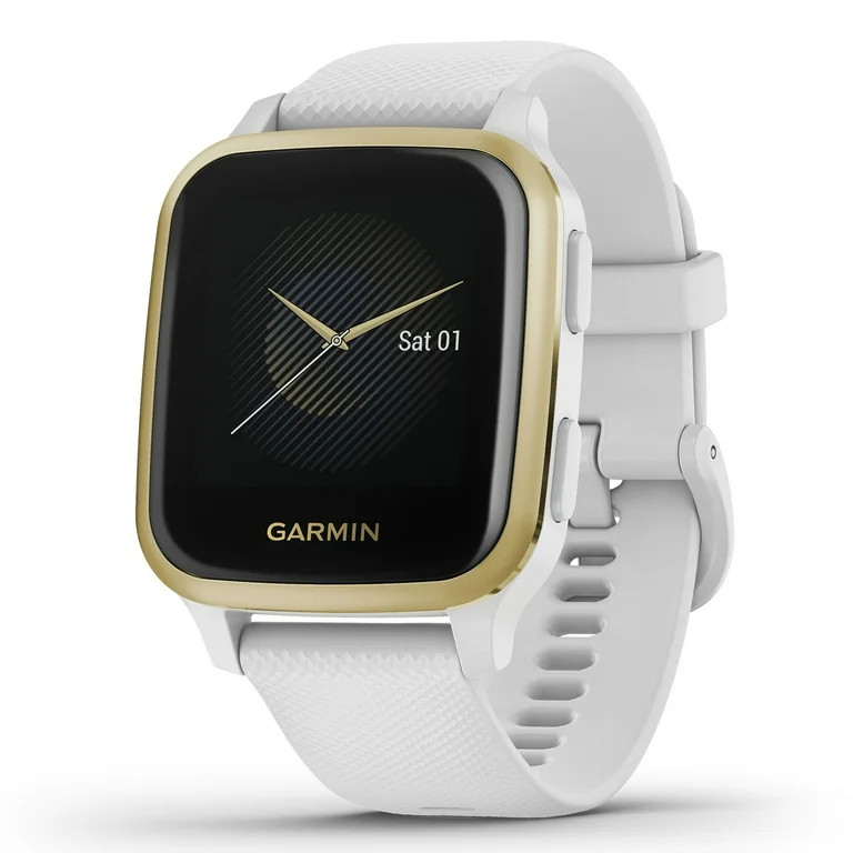 Garmin Venu Sq GPS Smartwatch (Light Gold Aluminum Bezel with White Case and Silicone Band) | Walmart (US)